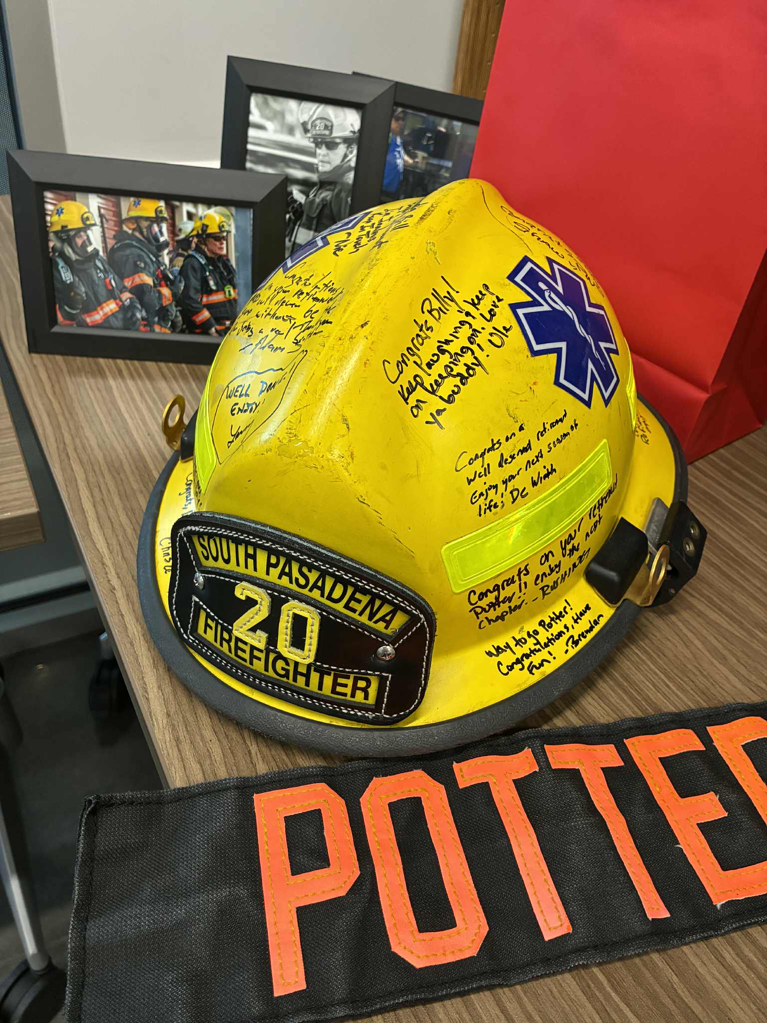 Bill Potter Retirement- Signed Firefighter Hat